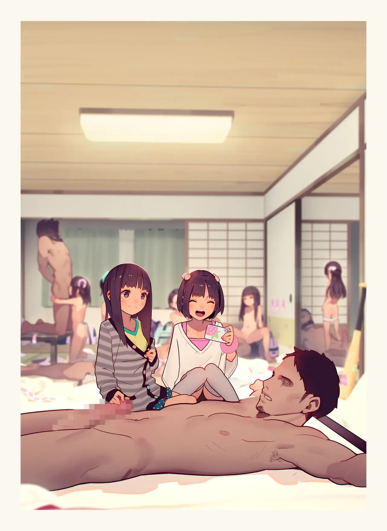 Otoko de asobu mesugaki-chan tachi illustration set 2020-2023 page 14 - full color dark skin hentai manga - read online free