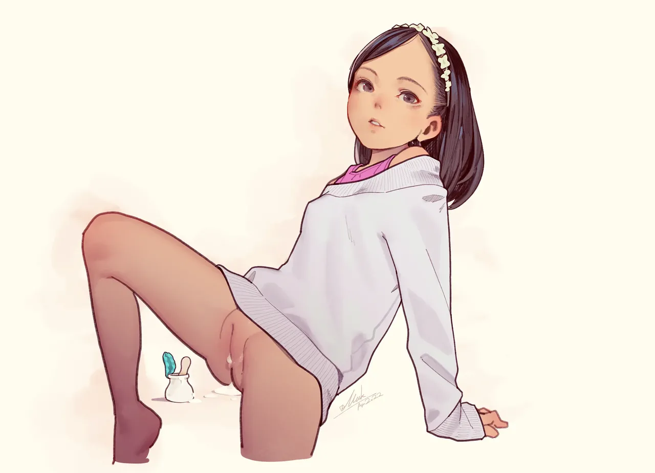 Otoko de asobu mesugaki-chan tachi illustration set 2020-2023 page 208 - full color dark skin hentai manga - read online free