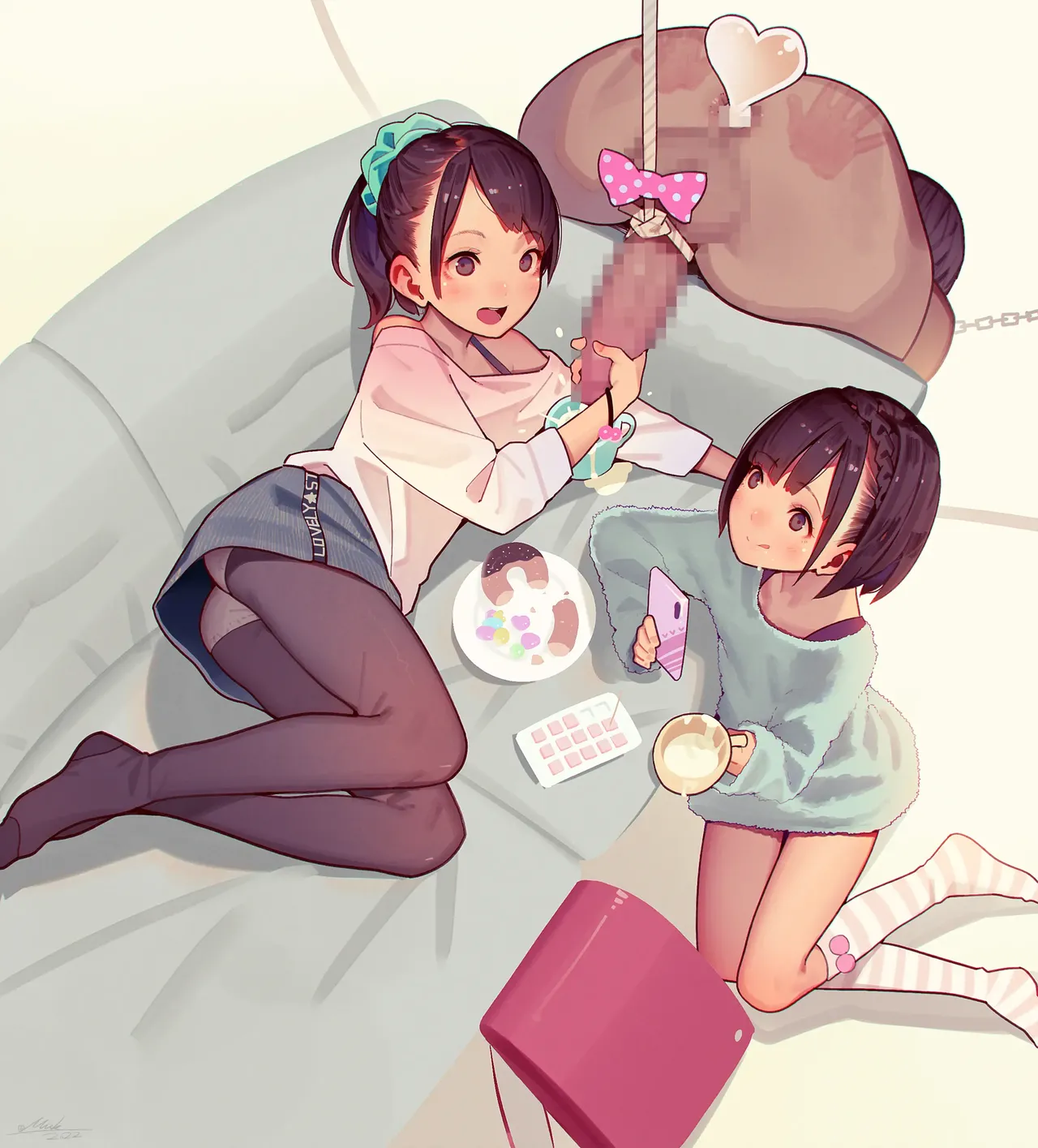 Otoko de asobu mesugaki-chan tachi illustration set 2020-2023 page 23 - full color dark skin hentai manga - read online free