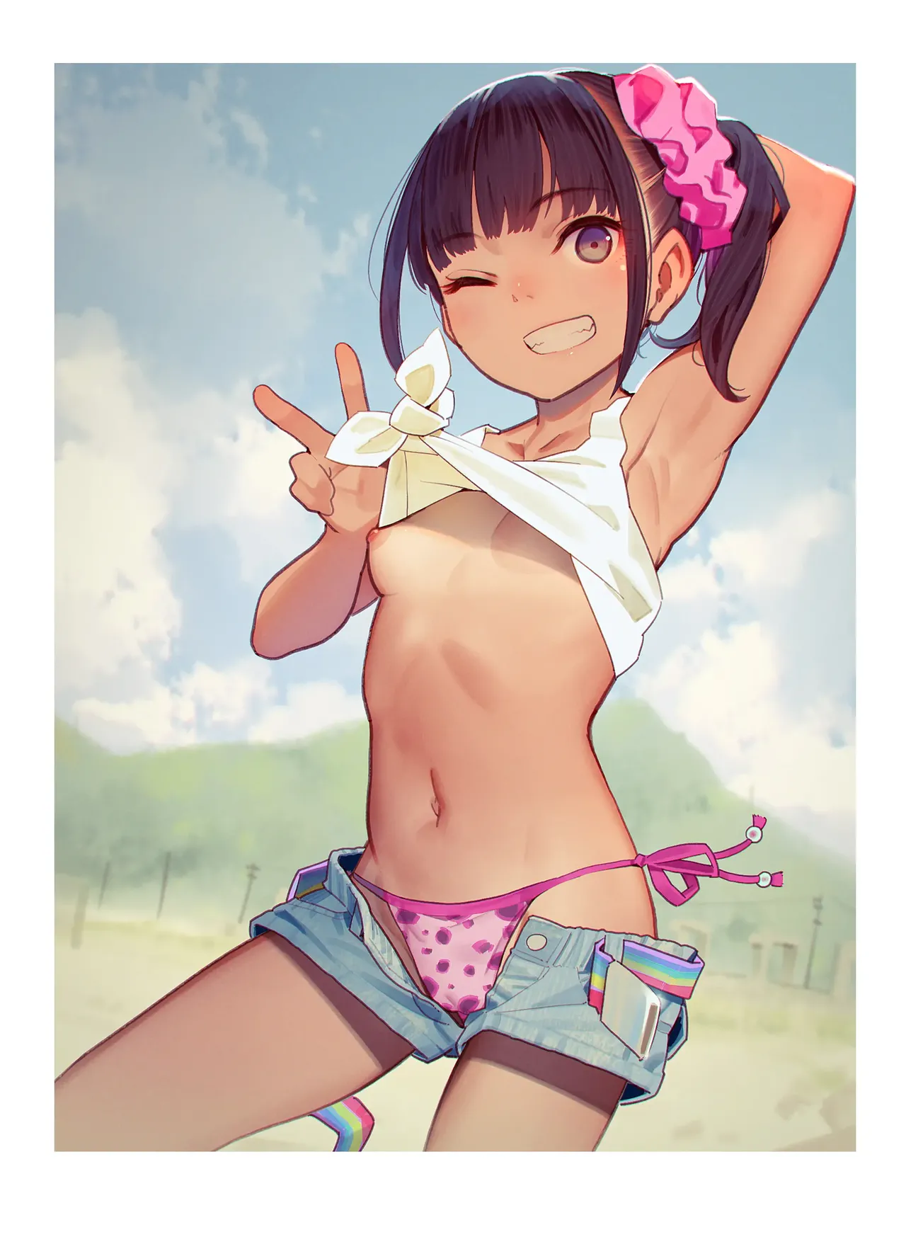 Otoko de asobu mesugaki-chan tachi illustration set 2020-2023 page 288 - full color dark skin hentai manga - read online free