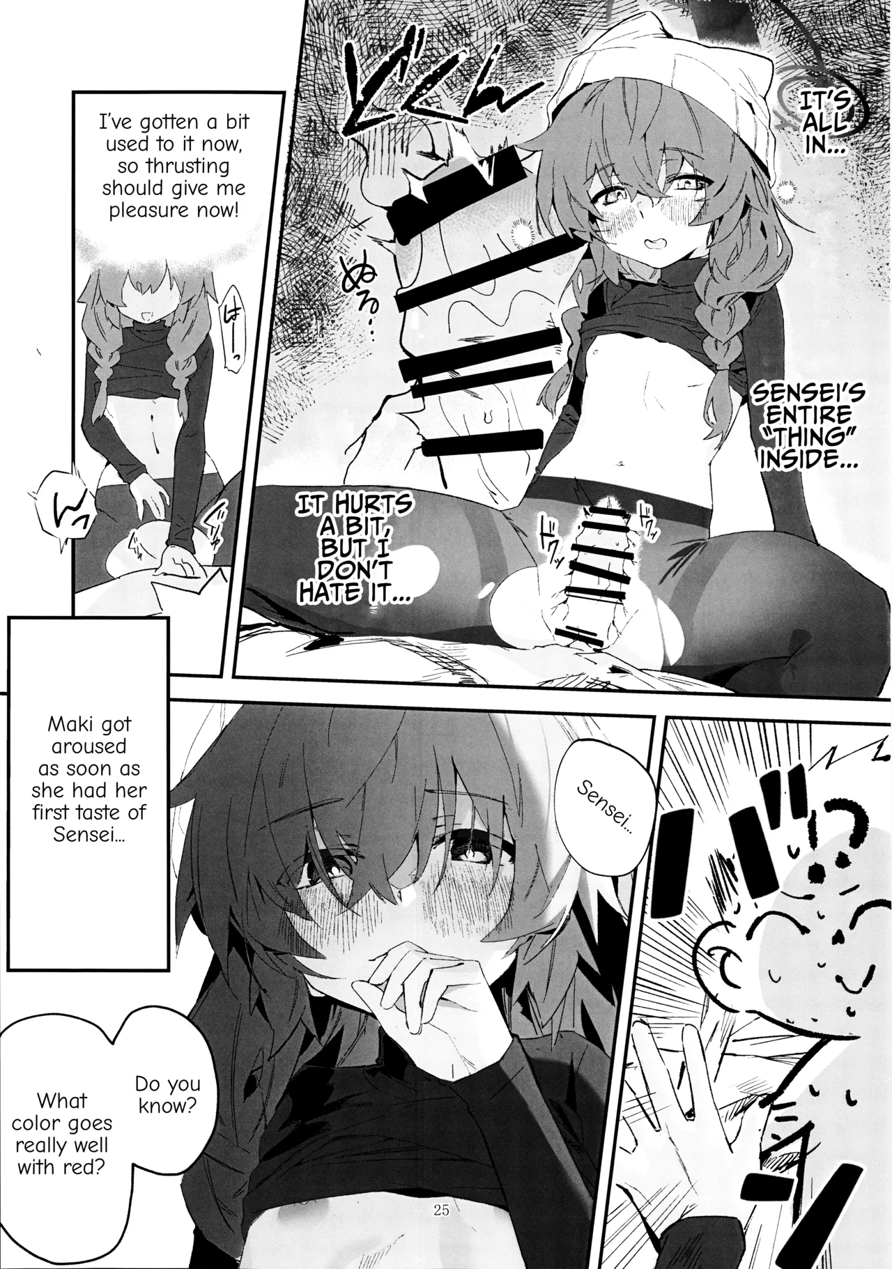 Maki, Hebi ni Kamareta!? page 24 featuring sensei blue archive parody - cunnilingus nakadashi hentai manga - read online free