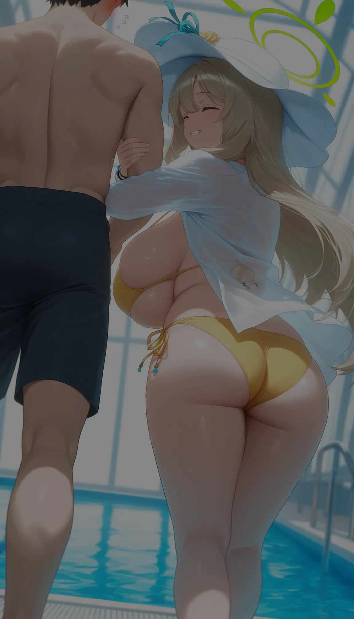 Nonomi - Summer with Sensei // ノノミ - 先生と過ごす夏  [210p] (Patreon) [AI Generated] page 16 featuring nonomi izayoi blue archive parody - big breasts huge breasts hentai manga - read online free