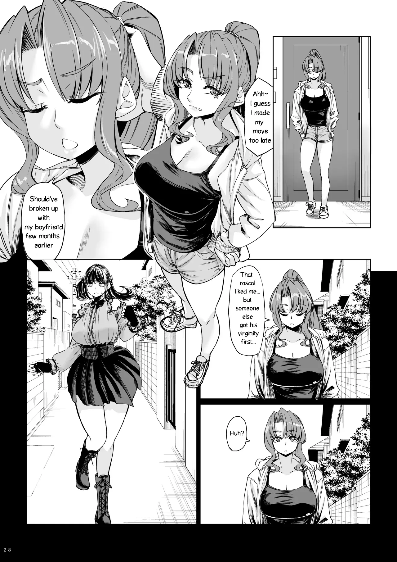 Shinchou 211 cm no Jirai-kei Joshi ni Nerawarete mou Nigerarenai 2 page 27 original parody - kissing big breasts hentai manga - read online free