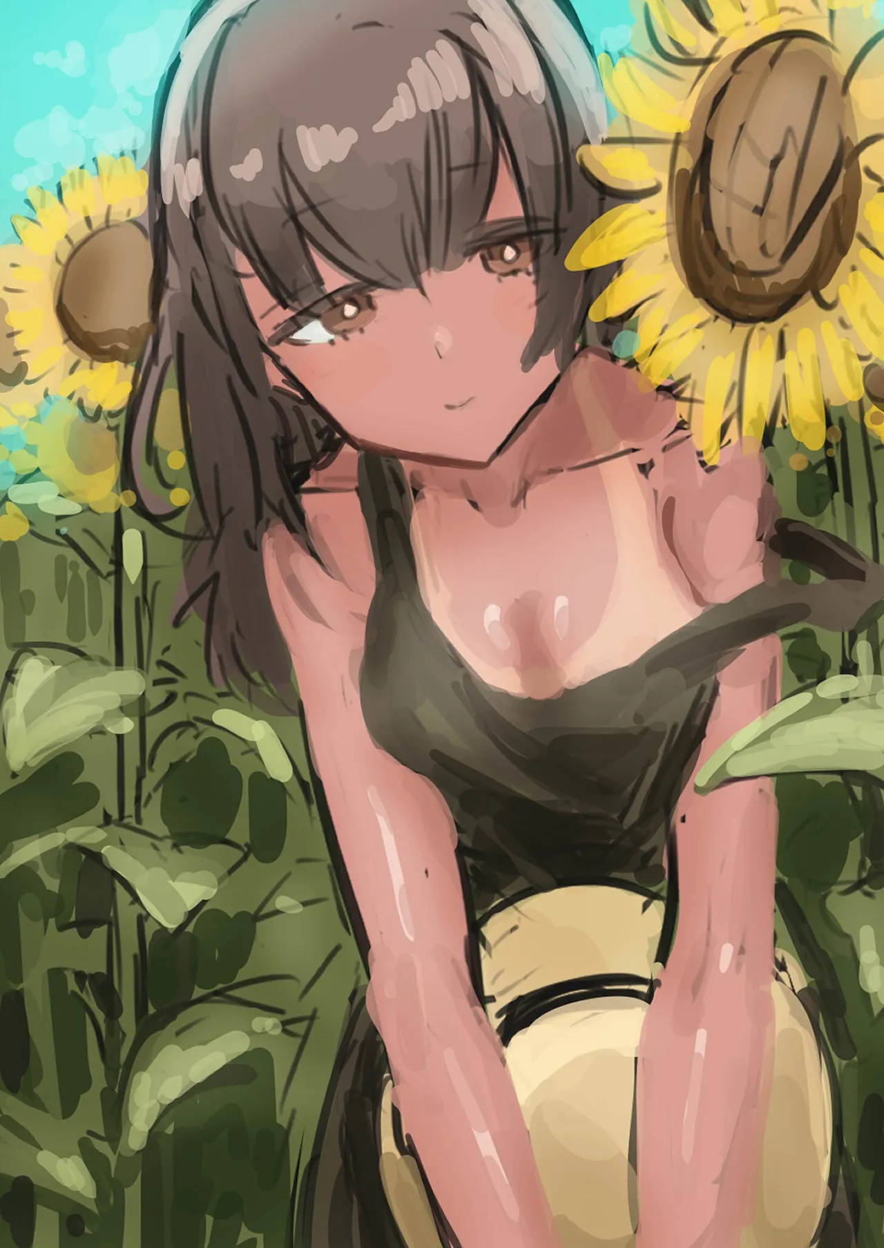 Hiyake Bishoujo ga Yuuwaku Shite Kurunda ga page 174 - sundress swimsuit hentai manga - read online free