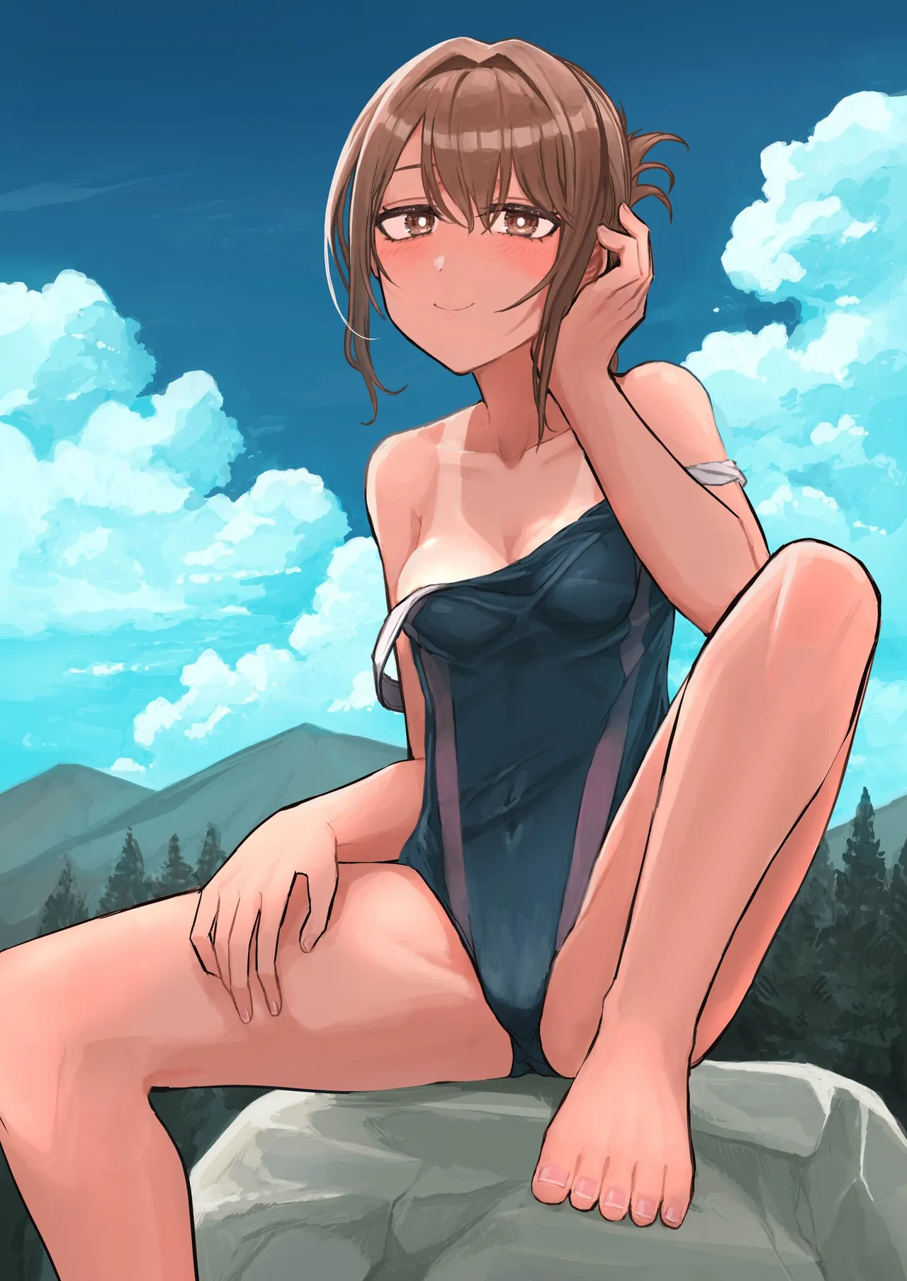 Hiyake Bishoujo ga Yuuwaku Shite Kurunda ga page 200 - sundress swimsuit hentai manga - read online free