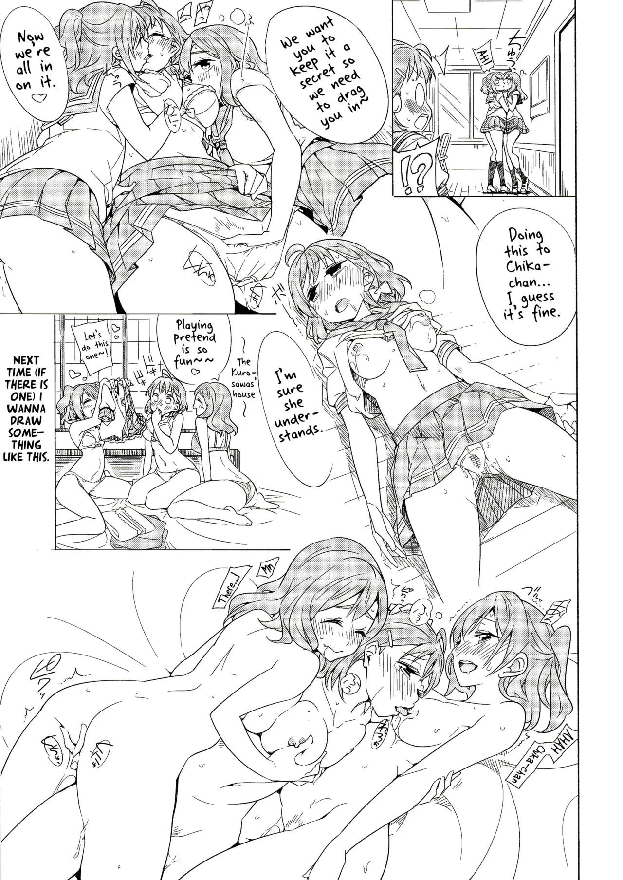 Onegai Kiitekureru? page 41 featuring chika takami love live sunshine parody - ttf threesome futanari hentai manga - read online free