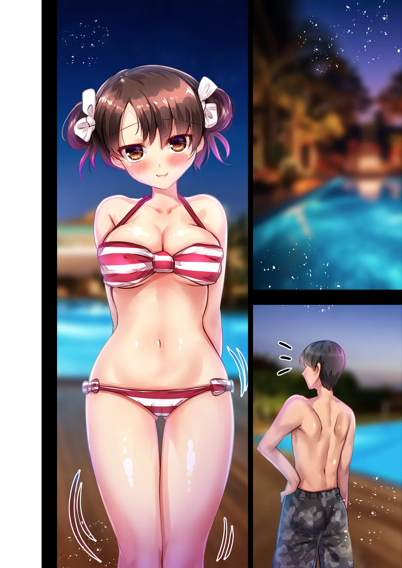 おさななじみのりゆなちゃんと2人ぼっちプールでちゃぷちゃぷいちゃラブH page 16 original parody - swimsuit bikini hentai manga - read online free