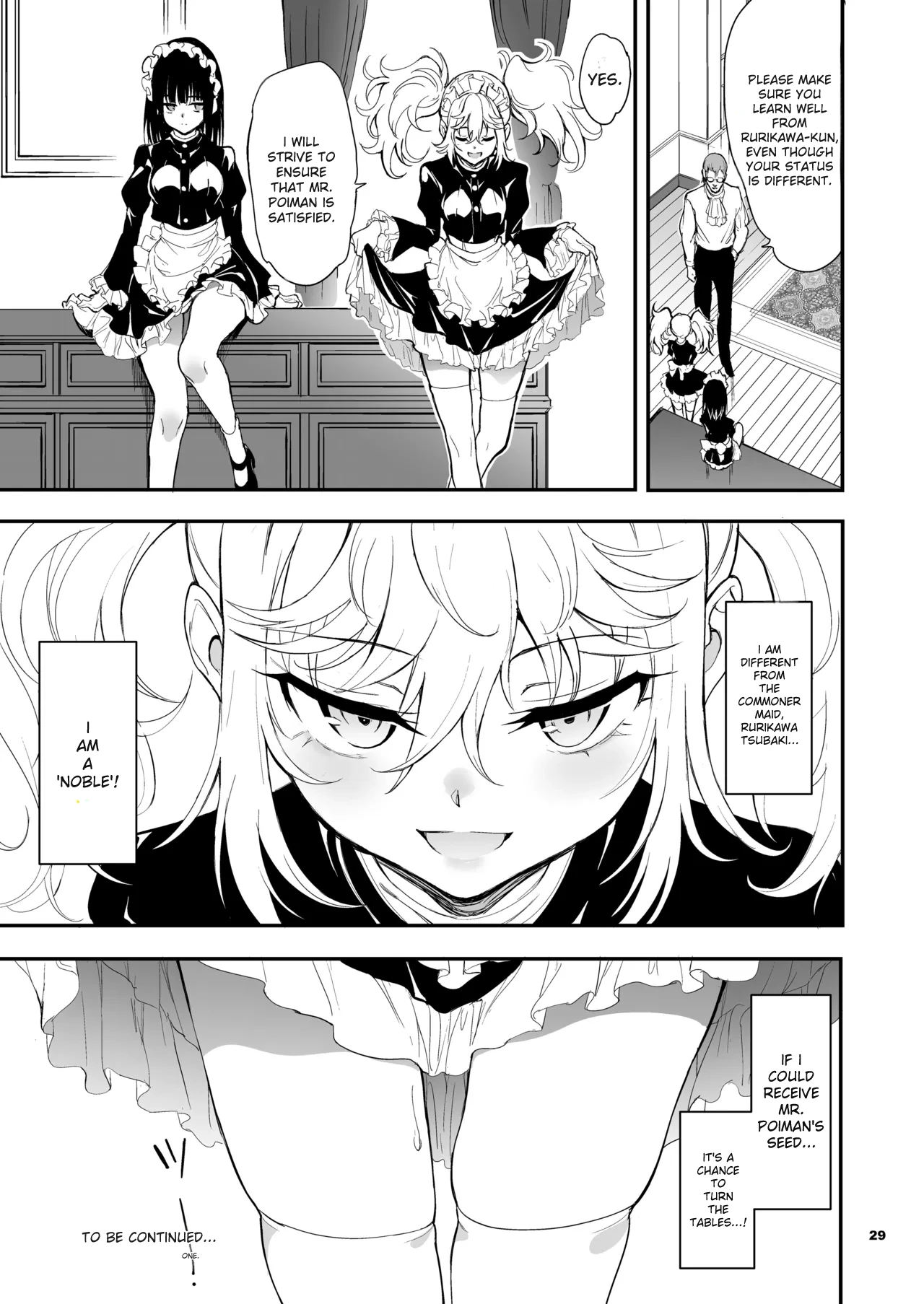 [Kyockchokyock (Kyockcho)] Maid Kyouiku. 8 -Botsuraku Kizoku Rurikawa Tsubaki- | 女仆教育。8 -没落貴族瑠璃川椿- [English] [Digital] page 29 original parody - maid multi-work series hentai manga - read online free