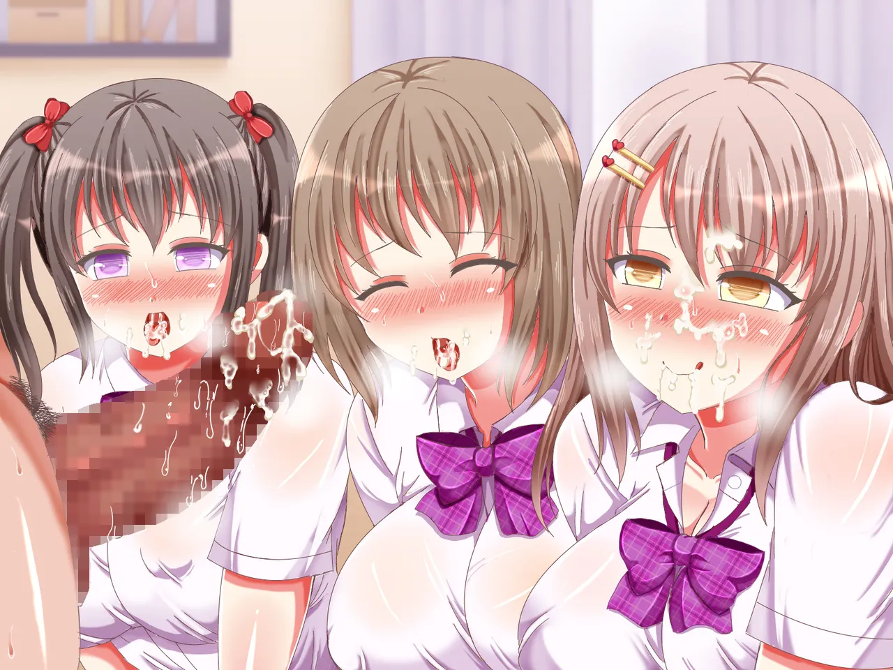 Seifuku JK ga Yasashiku Nukinuki Onasapo de Tsukushitekureru Ohanashi♪ page 243 original parody - big breasts pantyjob hentai manga - read online free