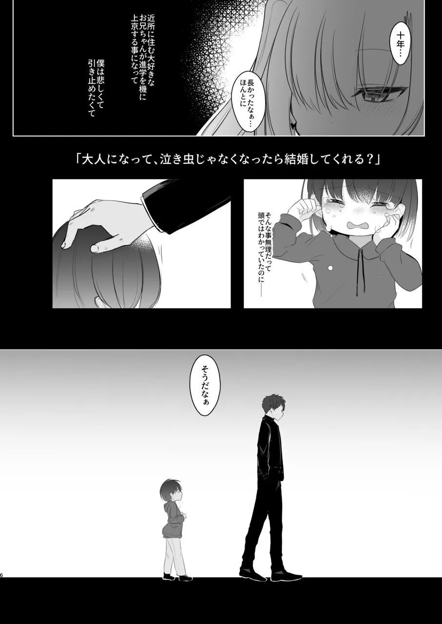 [Kanmi Cat (Miyase Nukko)] Ura Aka Goshi no Saikai -10-nenburi ni Mitsuketa Daisuki na Onii-chan- [Digital] - Page 6