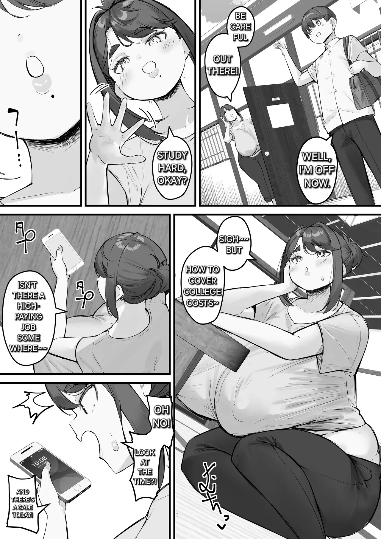 Chara Otoko ni Netorareru Tare Deka Nagachichi Kaa-san 1 _ The Busty Mom with Long, Sagging Breasts Gets Seduced by a Playboy – Part 1 - Page 7