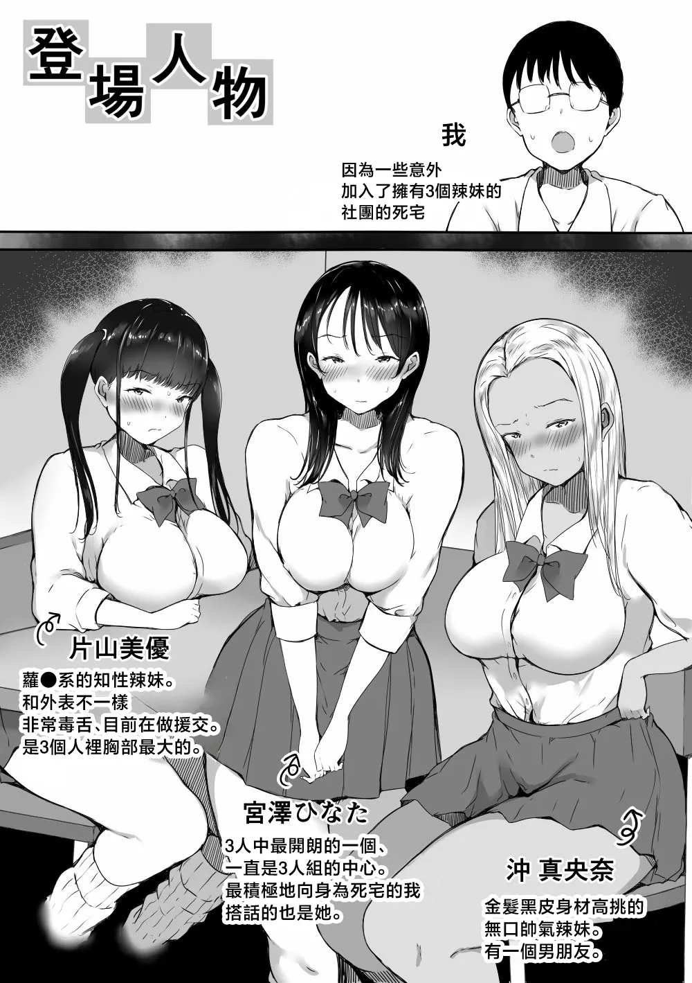 [Kodomo to Kodomo (Itachimaki)] Bocchi no Ore ga Kyonyuu Gal 3-nin ni Yuuwaku sareteru Ken～ 3-nin douzi ni ore wo tori a u ha-remu hen～ [Chinese] - Page 2