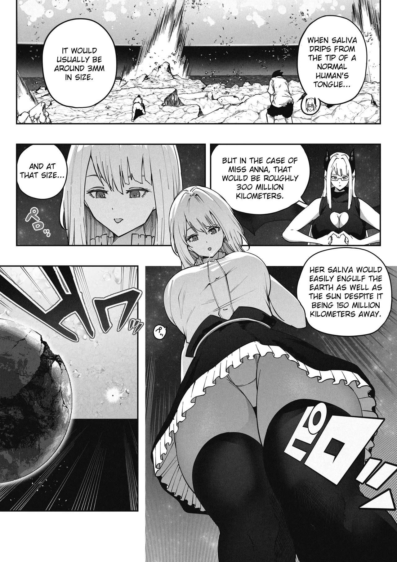 [Soryuu] Shinchou 1680-oku km no Joshi ga Tatta 1-man km Shika Nai Chikyuu o Asobubu | A 168 Billion km Tall Girl Toys with the Mere 10,000 km Earth [English] - Page 21