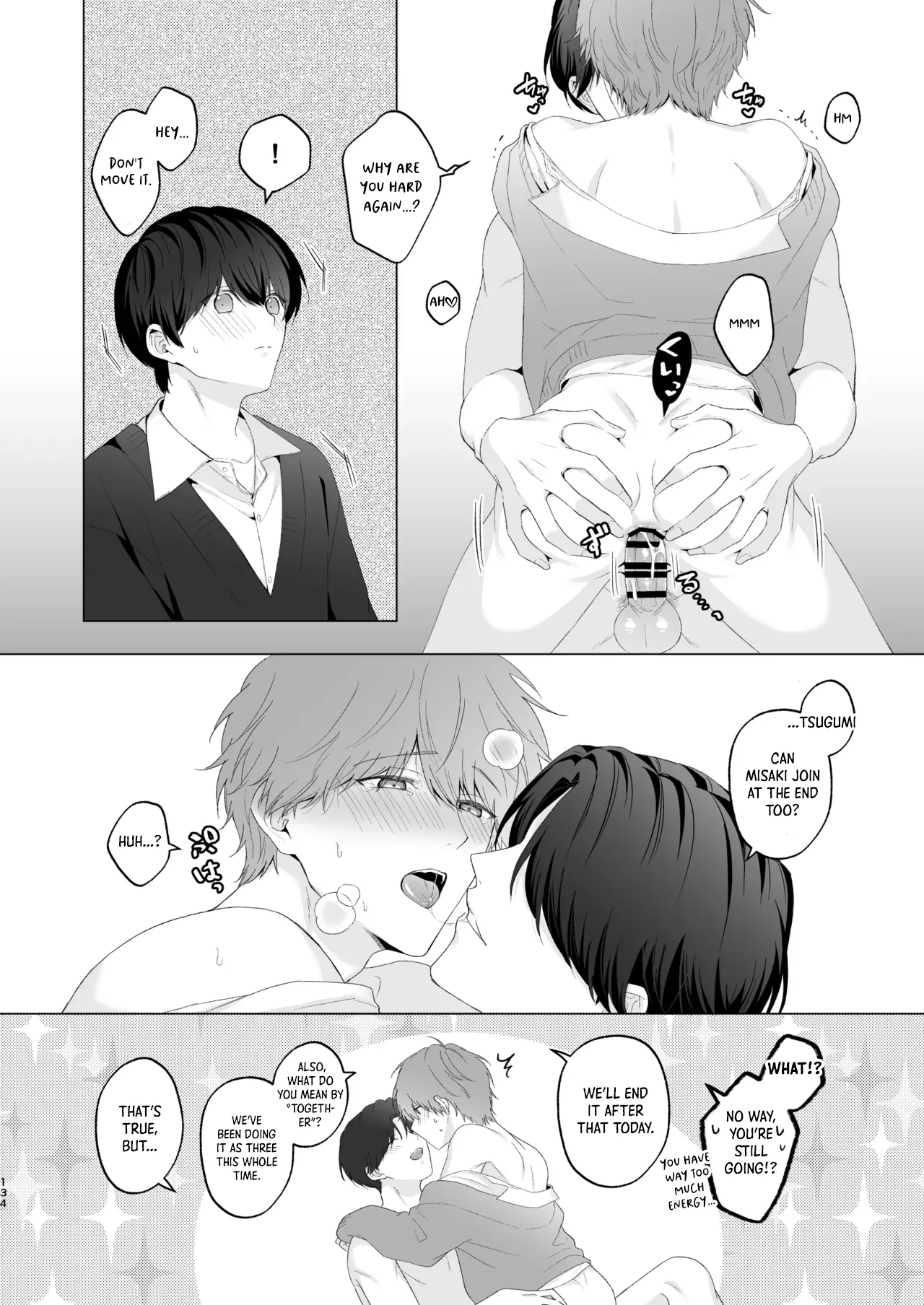 San Kyodai de Nakayoshi Etchi Chinan Ukete - Page 134