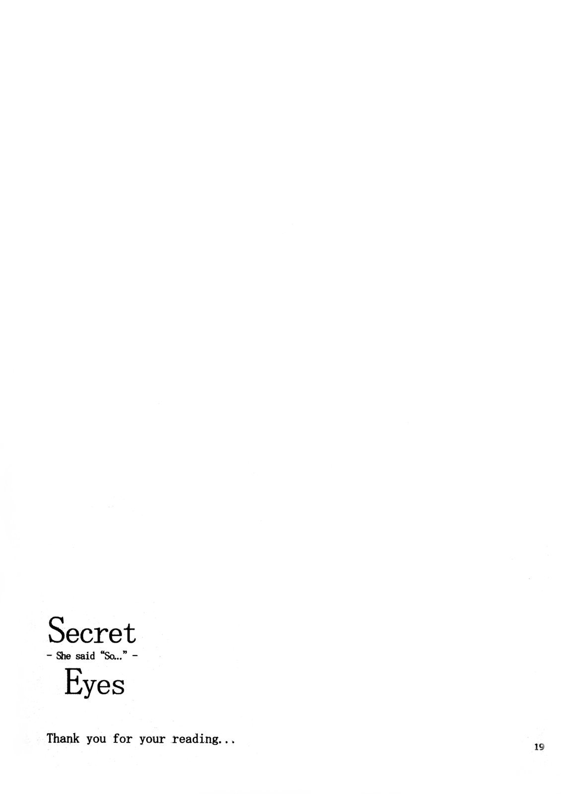 Secret Eyes - She said ''So...'' - Page 19
